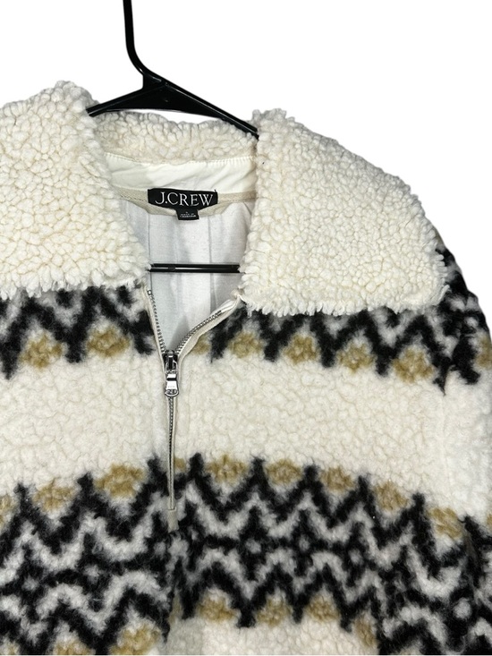 J. Crew Jacquard-print Sherpa half-zip fleece pullover Size Small Style CF278 - Picture 6 of 12